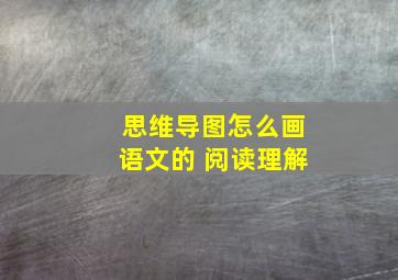 思维导图怎么画语文的 阅读理解